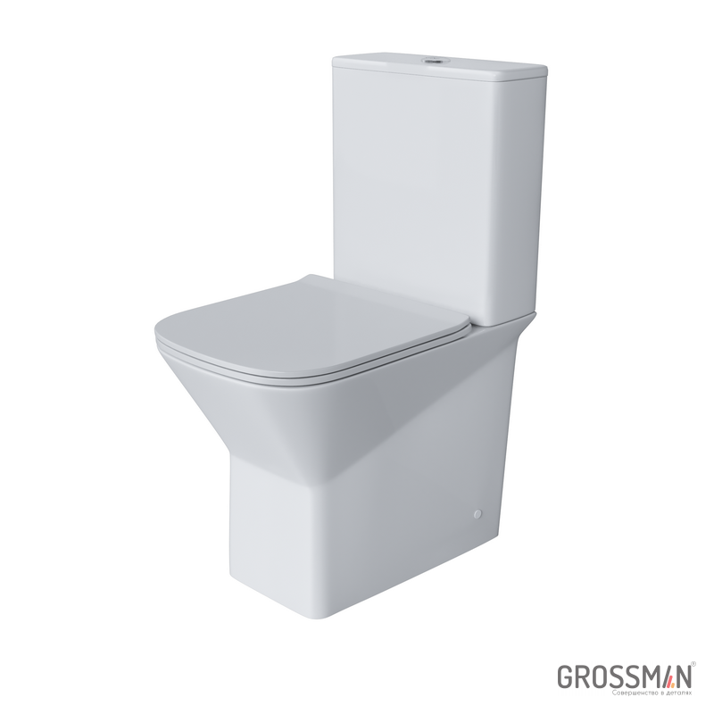картинка Унитаз-компакт Grossman Cristal GR-4471S безободковый с тонкой крышкой 