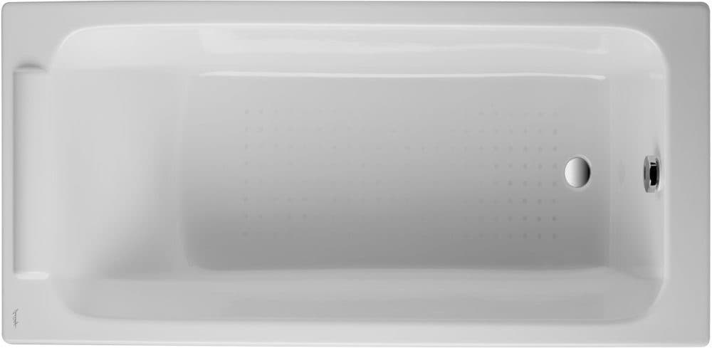 картинка Чугунная ванна Jacob Delafon Parallel 170x70 с ножками E4113-NF и слив-переливом E6D159-CP хром 