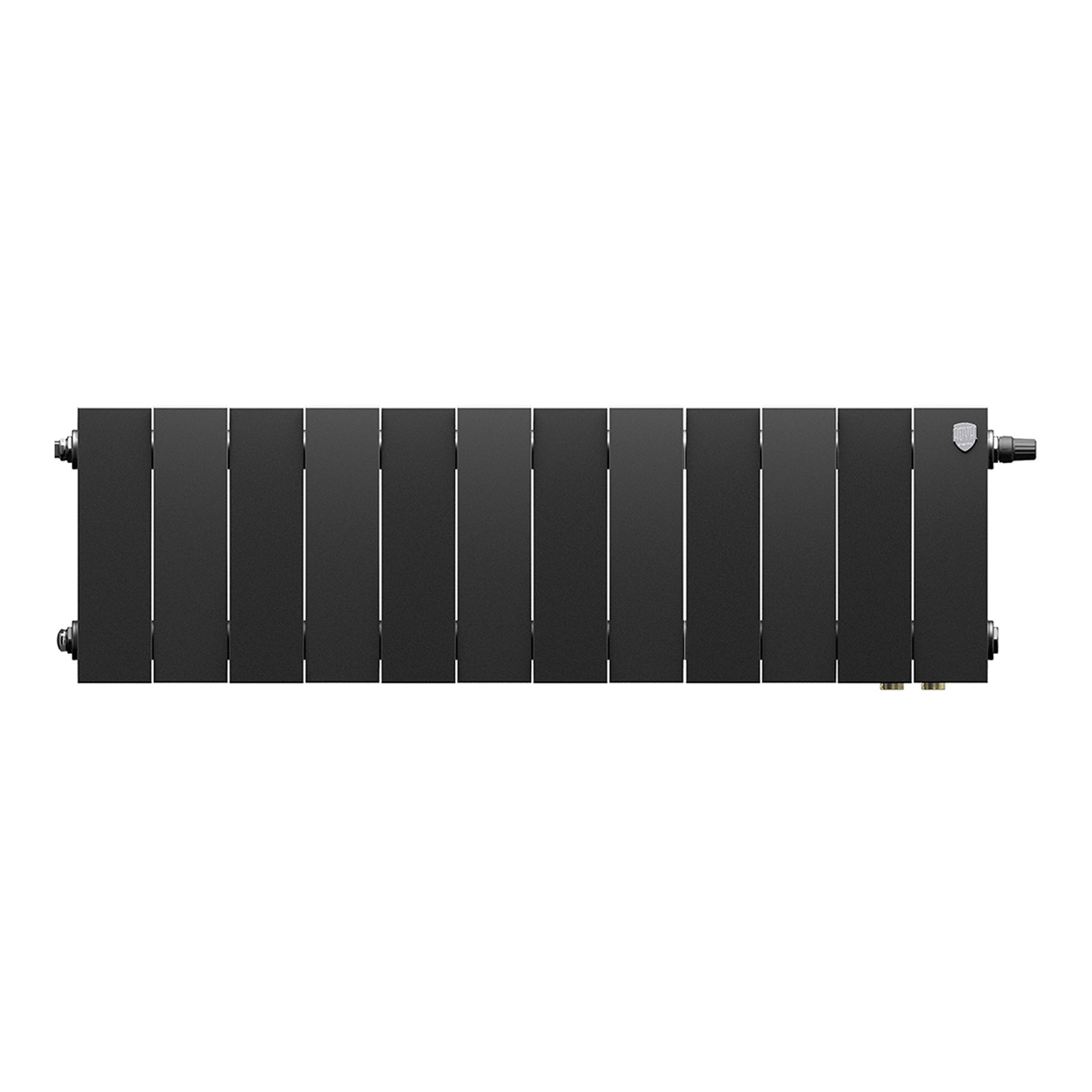 картинка Радиатор биметаллический Royal Thermo PianoForte 200 Чёрный VR80- 12 секции 