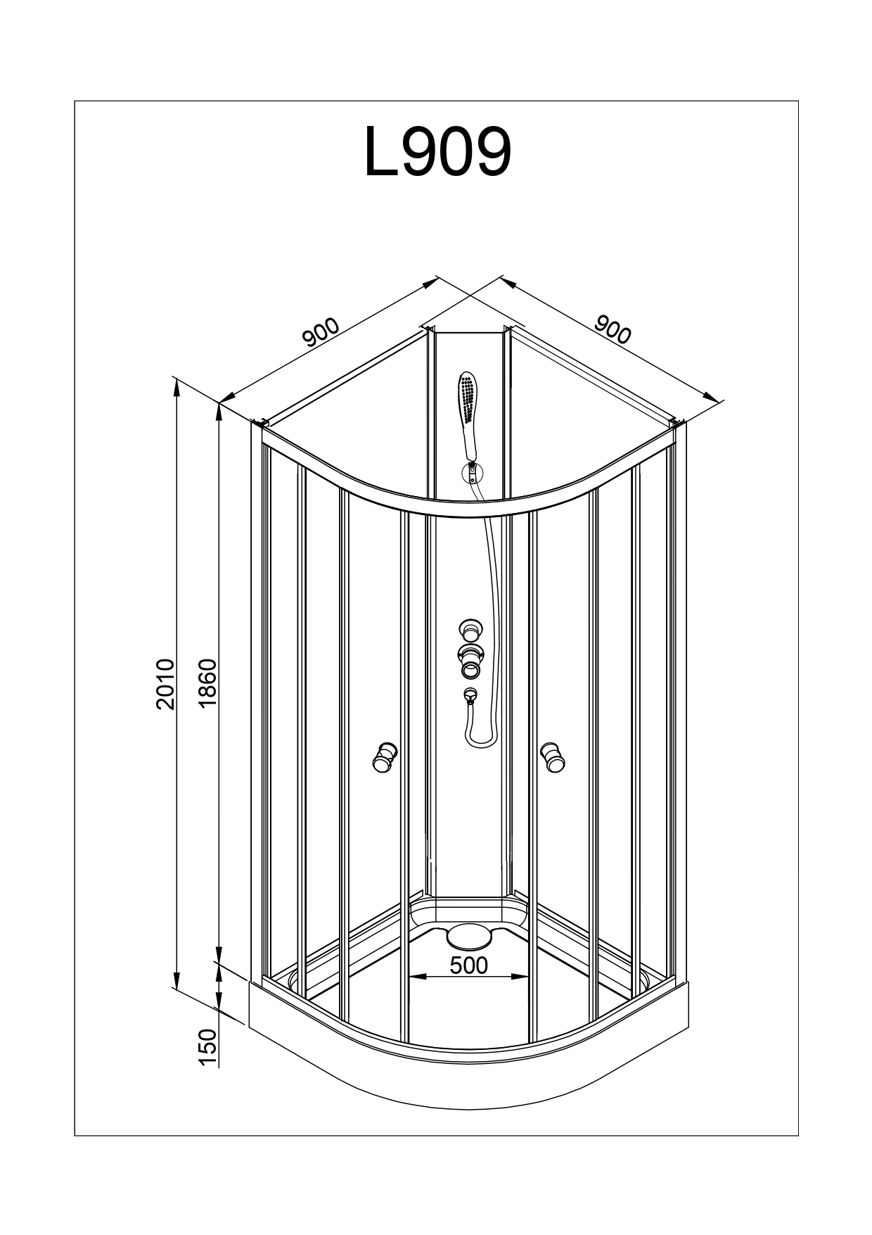 картинка Душевая кабина AvaCan L909 N с гидромассажем 