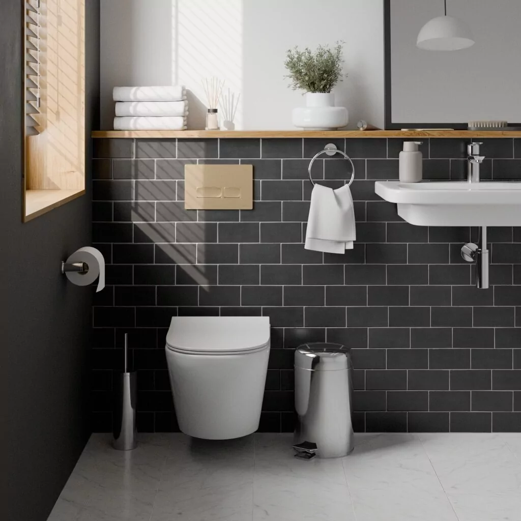 картинка Комплект 3 в 1 IBERICA BLANCA инсталляция с унитазом BILBAO ALTO IB.BLA.234.1B1 клавишей золото матовое ESTI-R IB.B021.005.000 