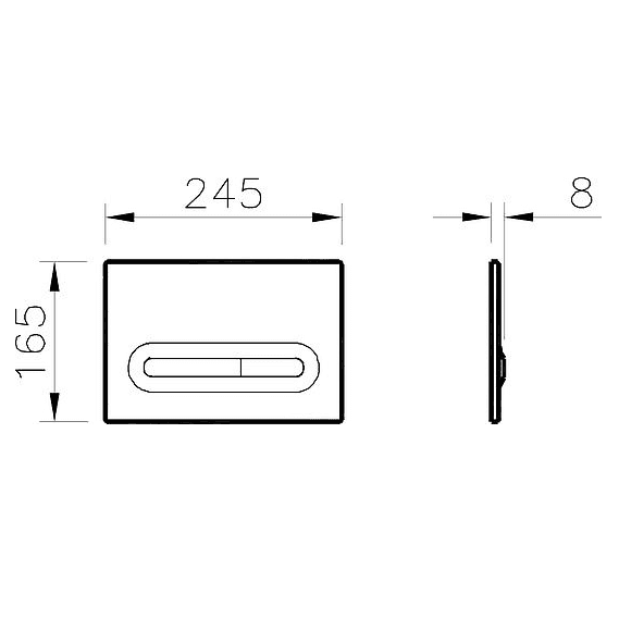 картинка Кнопка смыва VitrA Loop 740-0780 хром 