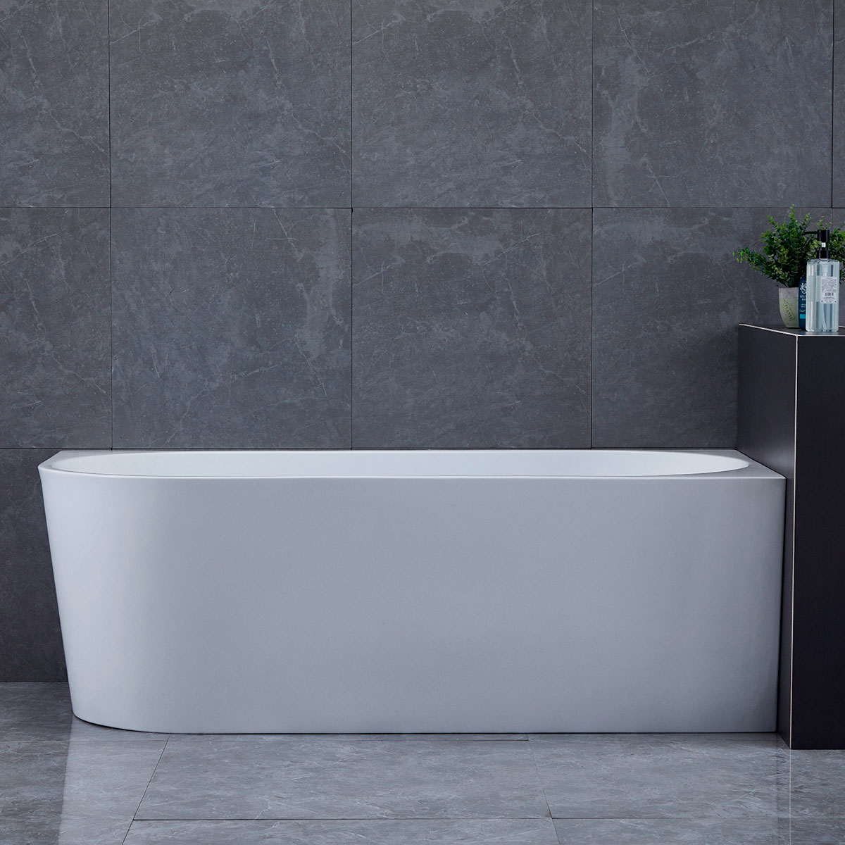 картинка Акриловая ванна Vincea VBT-402-1500R, 150х75х58, цвет белый, слив-перелив в комплекте, хром 