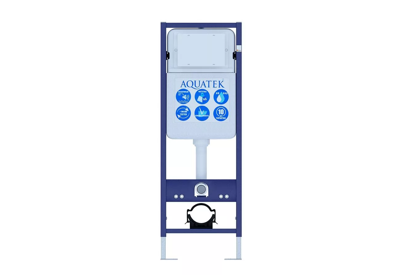 картинка Инсталляция для подвесного унитаза узкая Aquatek Standart 37 INS-0000017  1130х370х150 мм 