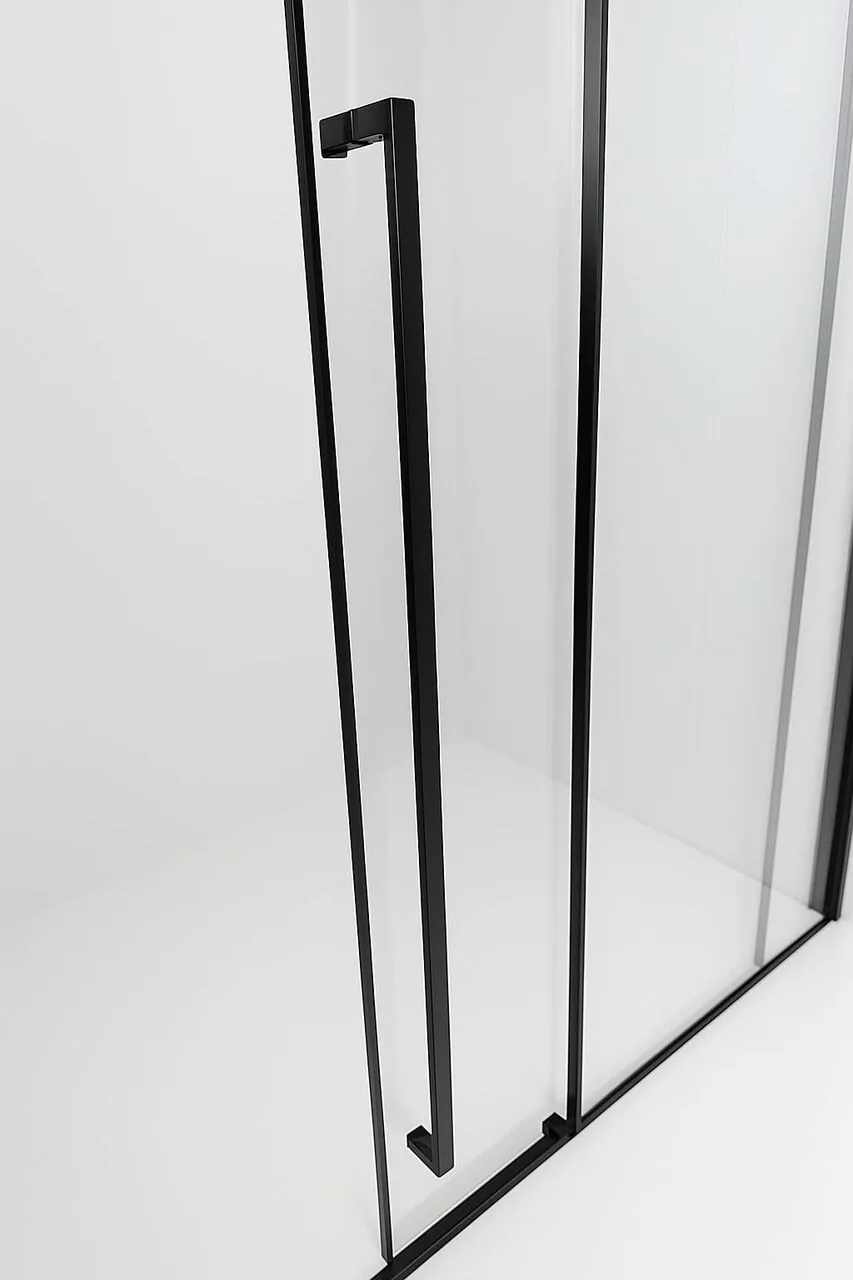фото Душевая дверь Timo TDSS-120/03C-8R 1200х2000 профиль черный + торцевое стекло TSS-900/03C-8 900х2000 