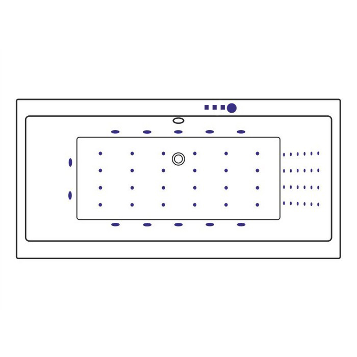 картинка Ванна EXCELLENT Pryzmat 200x90 NANO хром 
