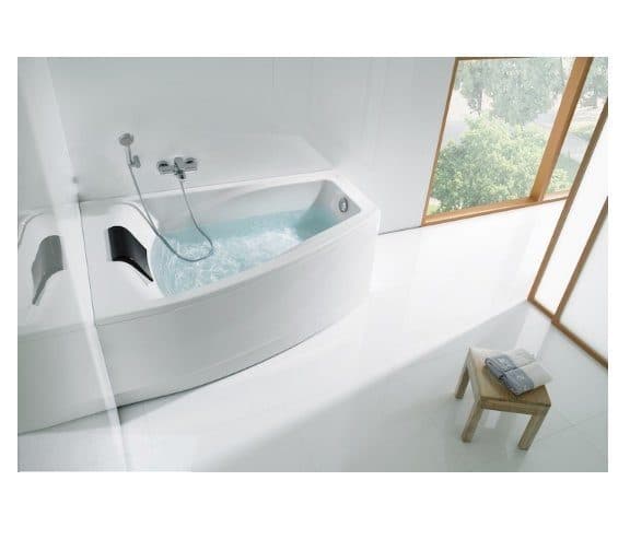 картинка Акриловая ванна Roca Hall Angular 150x100 L с монтажным набором ZRU9302868 