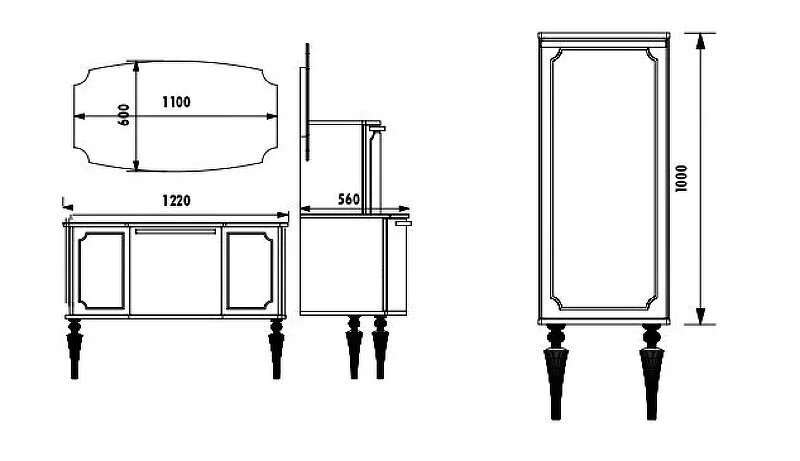 фото Шкаф-пенал Creavit GIZA GZ2130.00.PBA бежевый золото 