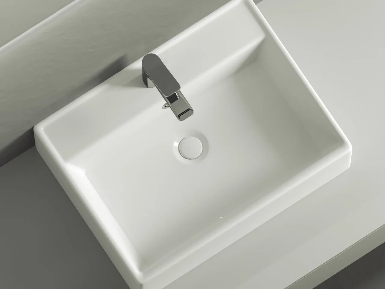 картинка Накладная раковина Ceramicanova Element CN6046 цвет белый 59х45 см 