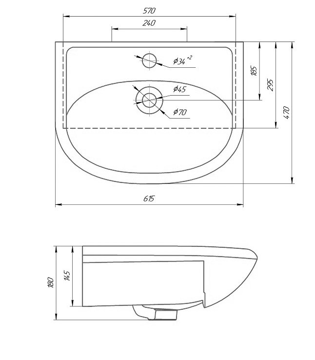 картинка Раковина Grossman Уют-60  в ванную комнату