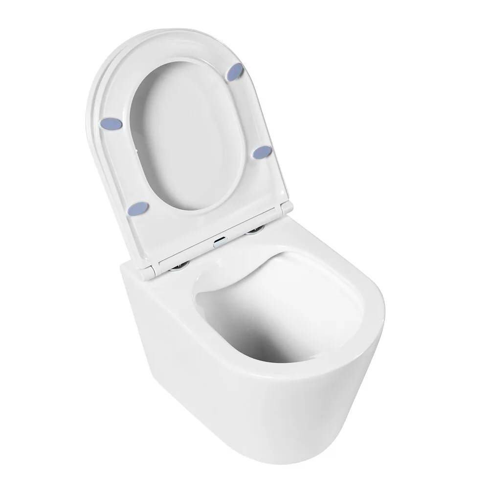 картинка Унитаз подвесной безободковый BelBagno FLAY-R BB053CHR/BB870SC 