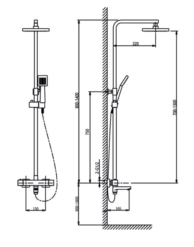 картинка Душевая стойка Timo Tetra-Thermo SX-0169/00 chrom 