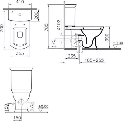 картинка Унитаз-компакт VitrA Serenada 9722B003-7203 