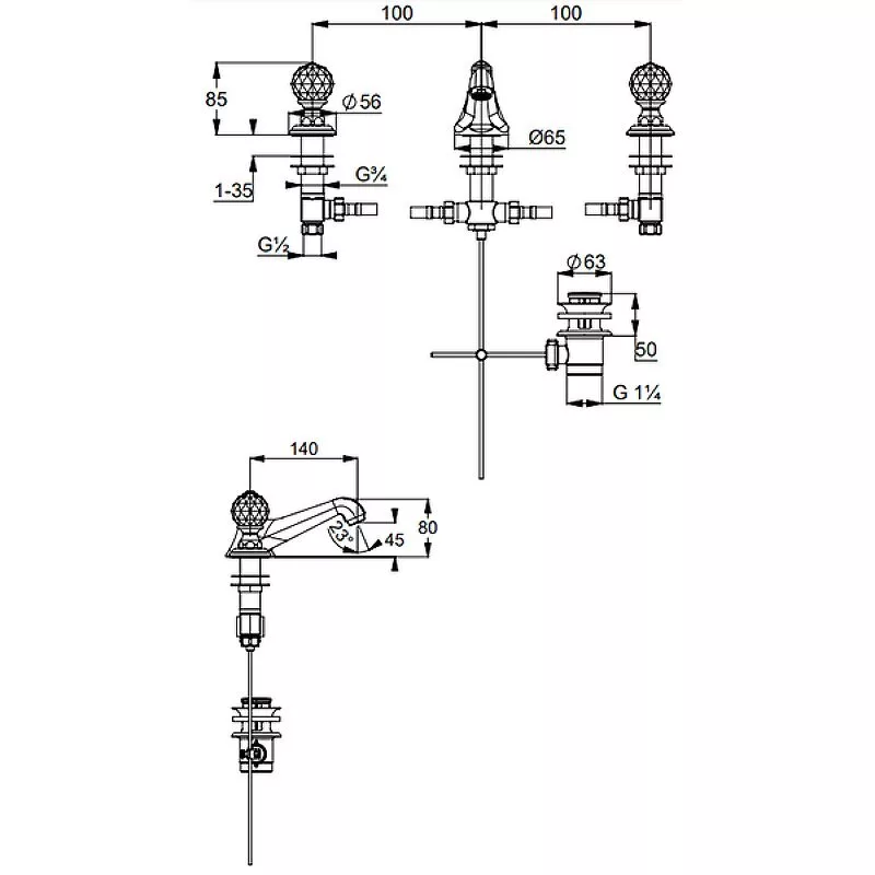 картинка Смеситель для раковины Kludi Adlon 5104605G5, хром 