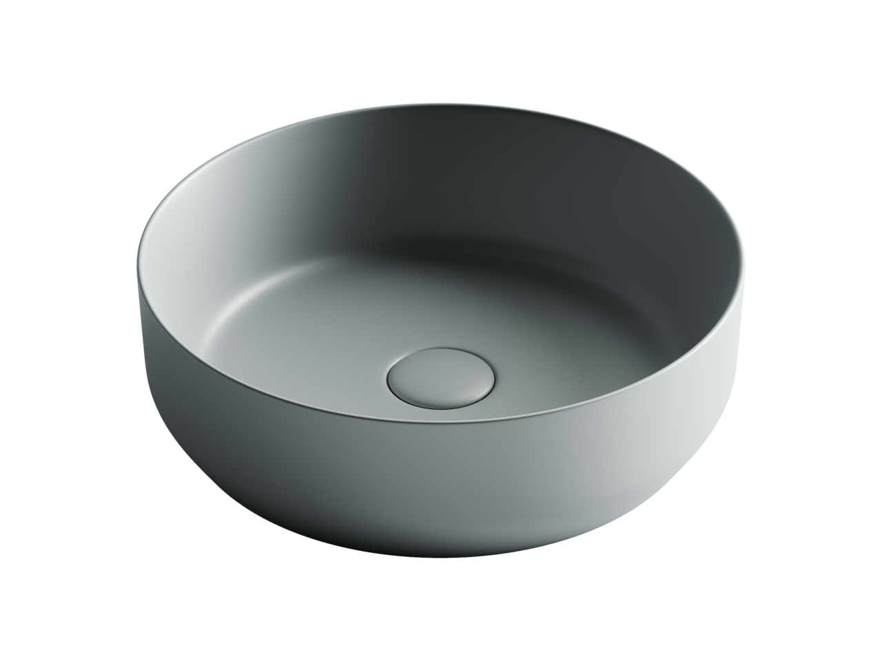 картинка Накладная раковина Ceramicanova Element CN6022MH цвет антрацит матовый 39х39 см 