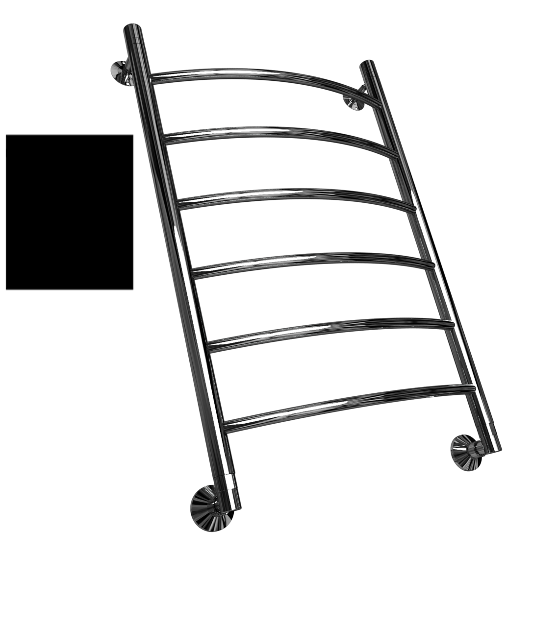 картинка Полотенцесушитель Двин R 60/50 Водяной (1"-1/2" К3 Чёрный матовый) (4627167081237) 