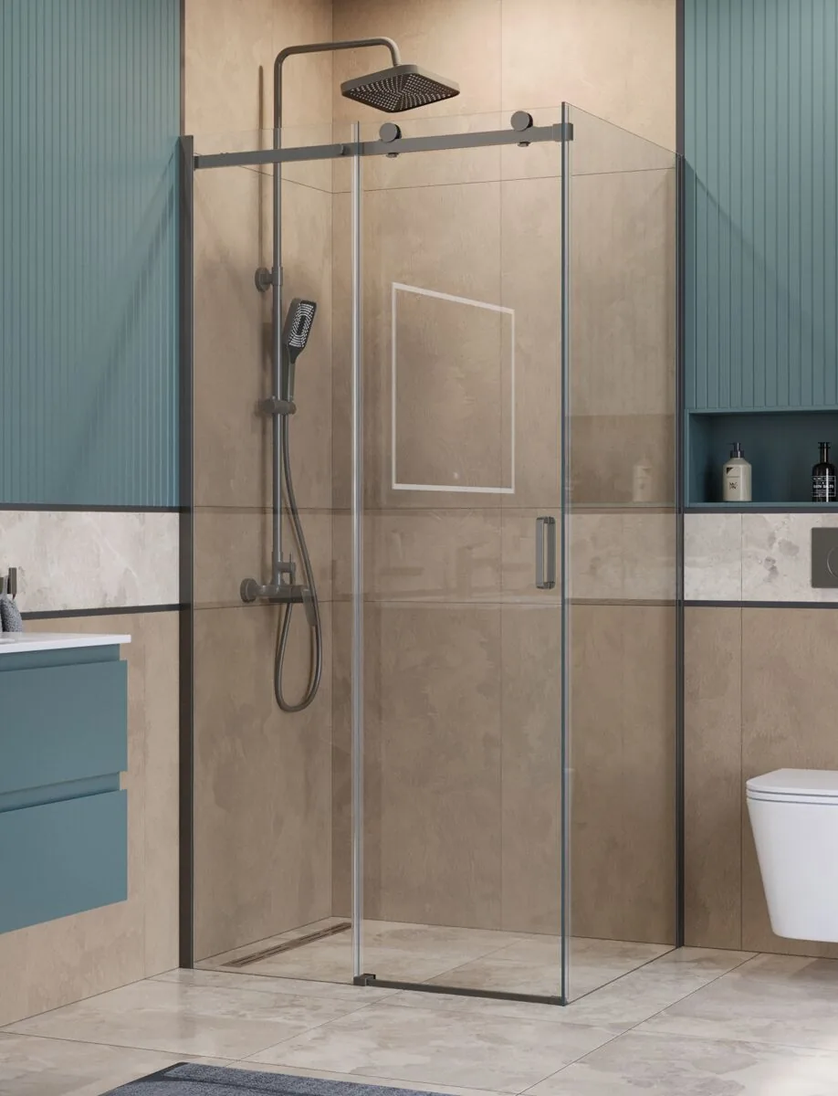 фото Душевой уголок BelBagno SOFT_CLOSE-2-AH-1-100/80-C-GM 
