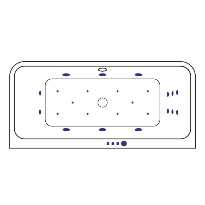 картинка Ванна EXCELLENT Arana 180x85 ULTRA хром 