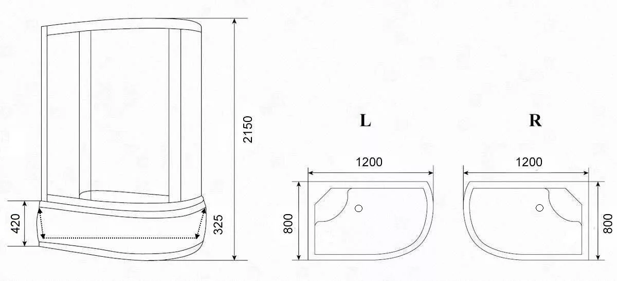 картинка Душевая кабина Parly EF1221L 