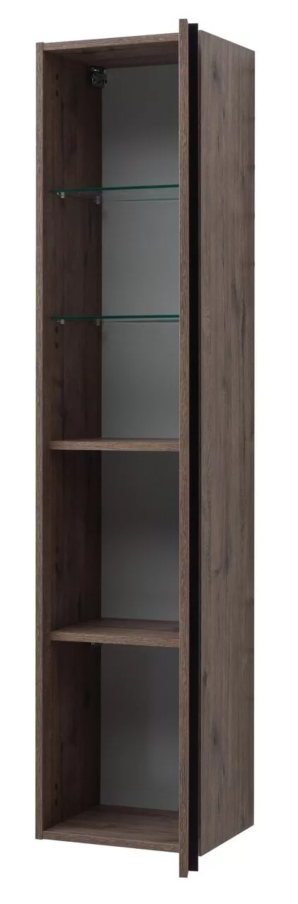 фото Шкаф-пенал для ванной Aquanet Lino 35 Дуб Веллингтон арт. 00253914 