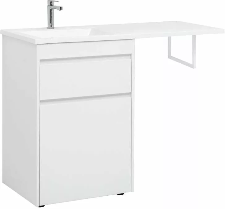 фото Тумба с раковиной Aquanet Токио 120 L белый (напольная, 1 ящик) арт. 00239300 