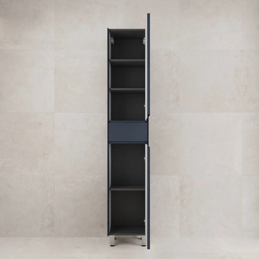 фото Пенал Style Line Лима 36 напольный 1 ящик 2 створки PLUS эмаль графит 