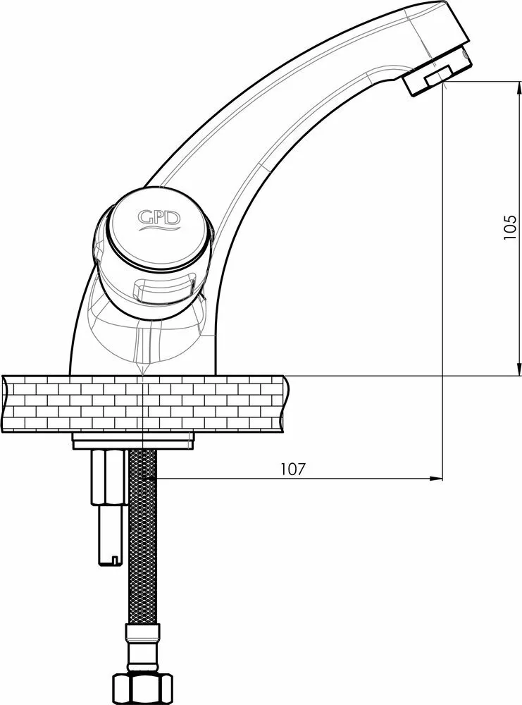 картинка Смеситель для раковины GPD Rios TKB30 