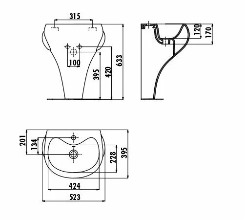 картинка Раковина детская Creavit DUCKY DC052-00CB00E-0000 