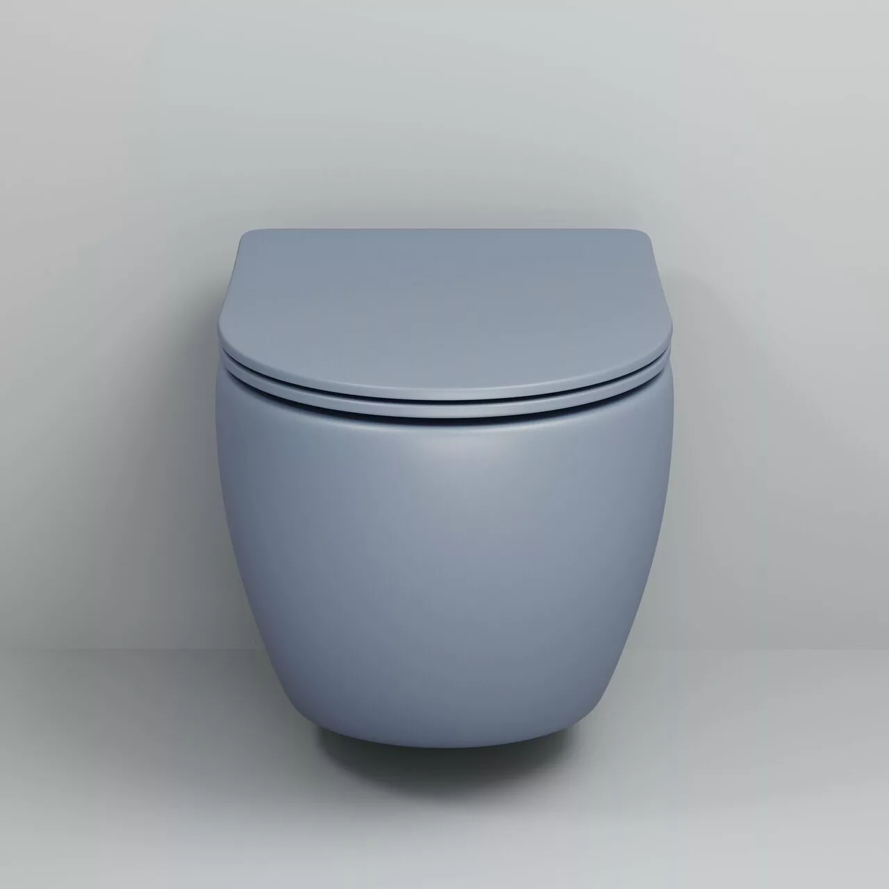 картинка Унитаз подвесной Grossman GR-4455BSMS-21 Color безободковый, голубой матовый 