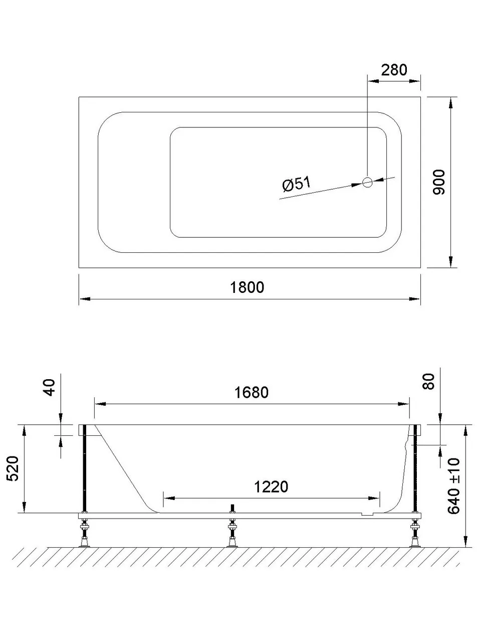 картинка Гидромассажная ванна Royal Bath ACCORD COMFORT 180х90х64 
