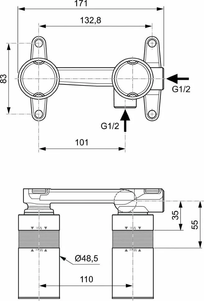 картинка Скрытая часть Ideal Standard Built-in A1313NU 