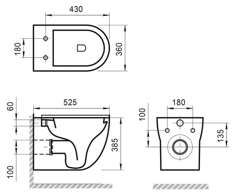 картинка Чаша для унитаза подвесного BelBagno Onda BB066CHR