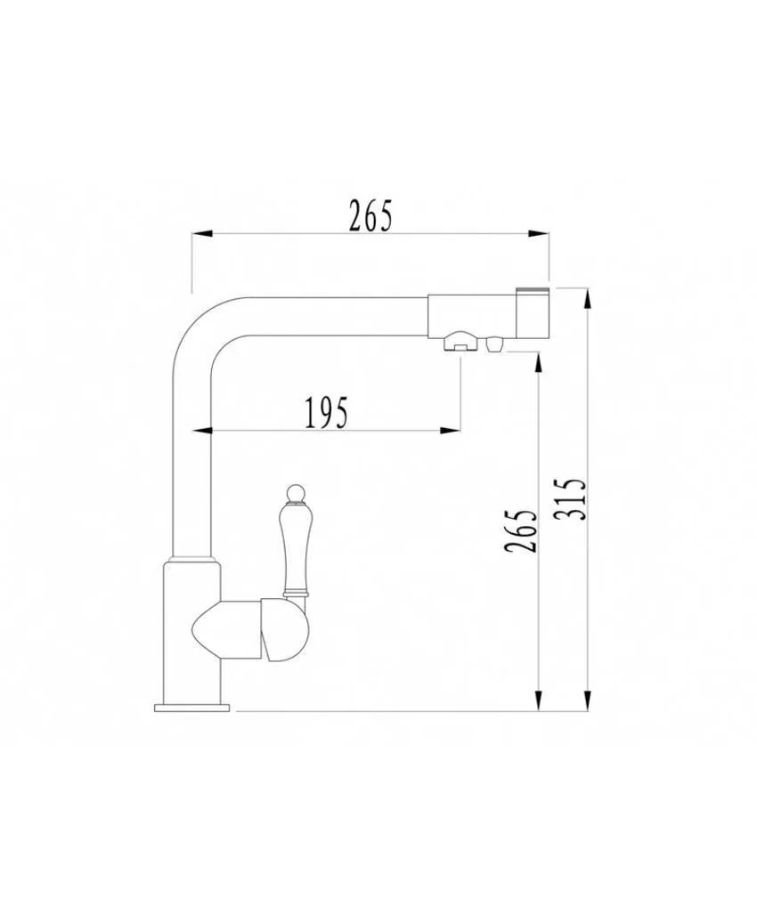 картинка Смеситель для кухни под фильтр ZORG Zorg SanitaryZR 320 YF-33 BR 