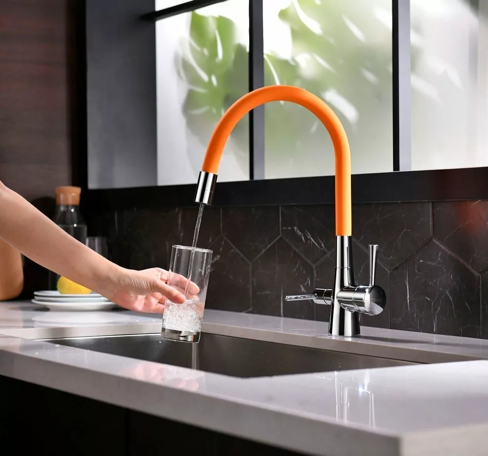картинка Смеситель Lemark Comfort LM3075C-Orange для кухни  с подключением к фильтру с питьевой водой 