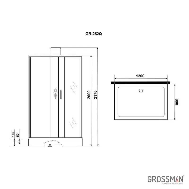 картинка Душевая кабина Grossman GR252Q 