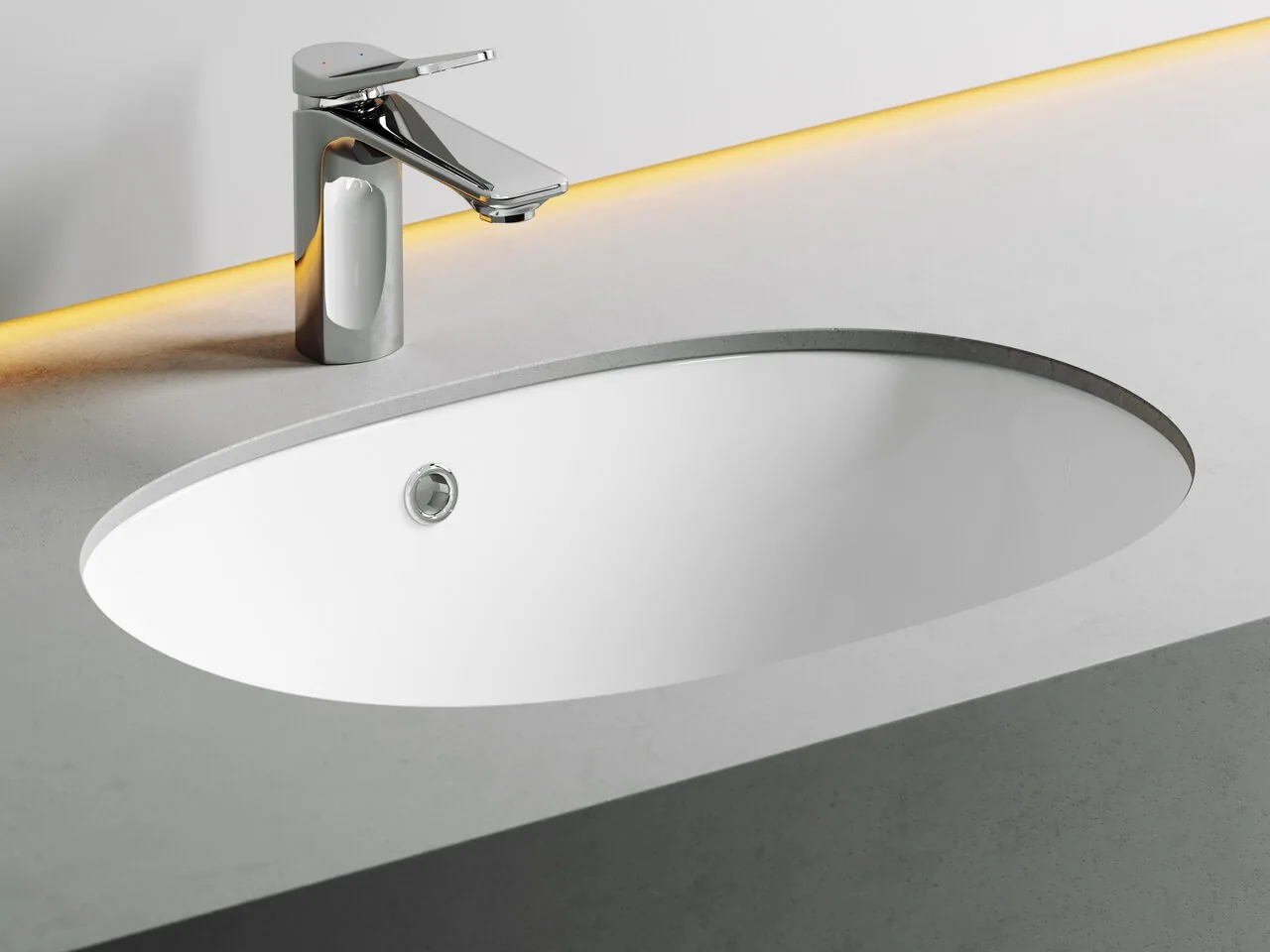 картинка Встраиваемая раковина Ceramicanova Element CN6044 цвет белый 56.5х38.5 см 