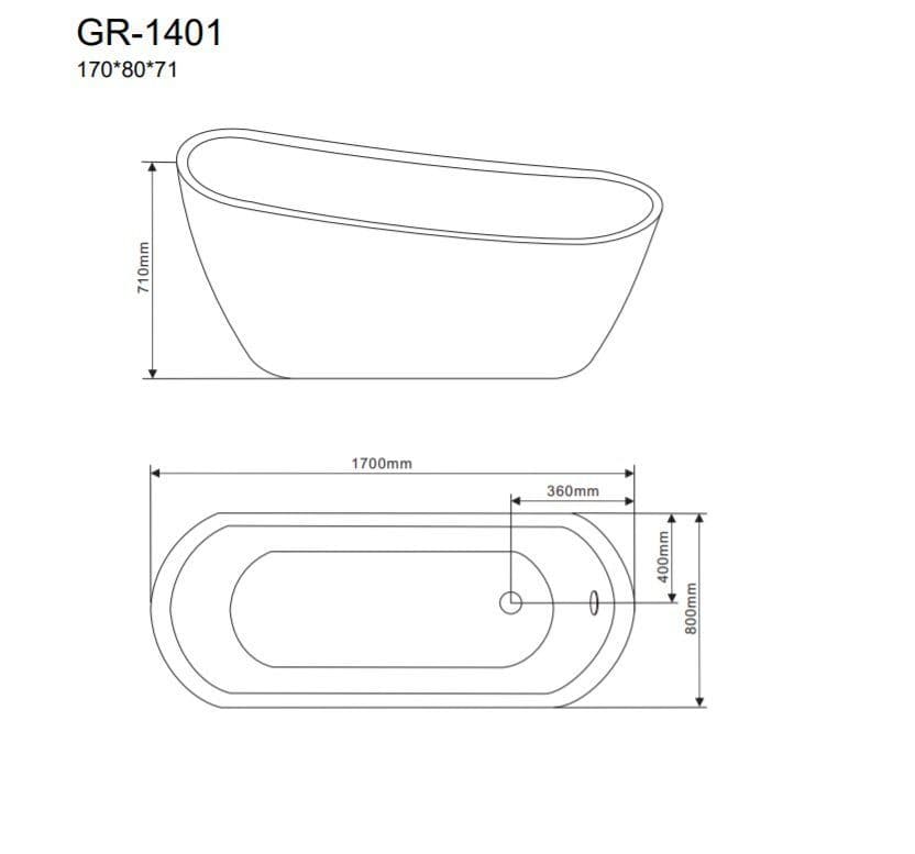 картинка Акриловая ванна Grossman GR-1401 