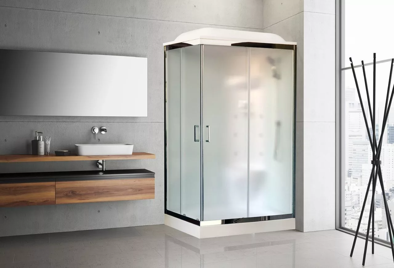 картинка Душевая кабина Royal Bath 8120HP7-WC-CH (белое/матовое) правая 120x80x217 