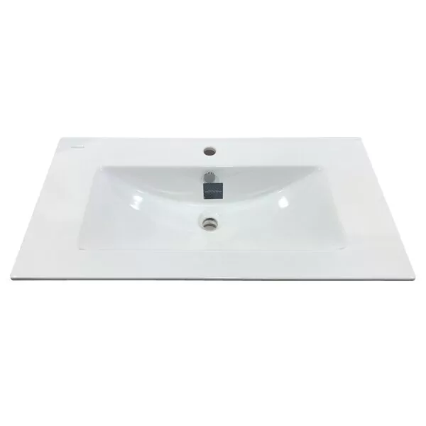 фото Тумба с раковиной Comforty Бонн 90 дуб темный, с раковиной Quadro 90 