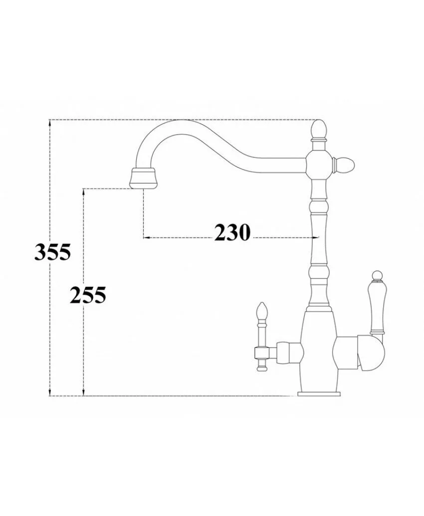 картинка Смеситель для кухонной мойки ZORG Sanitary ZR 312 YF-33-SATIN 