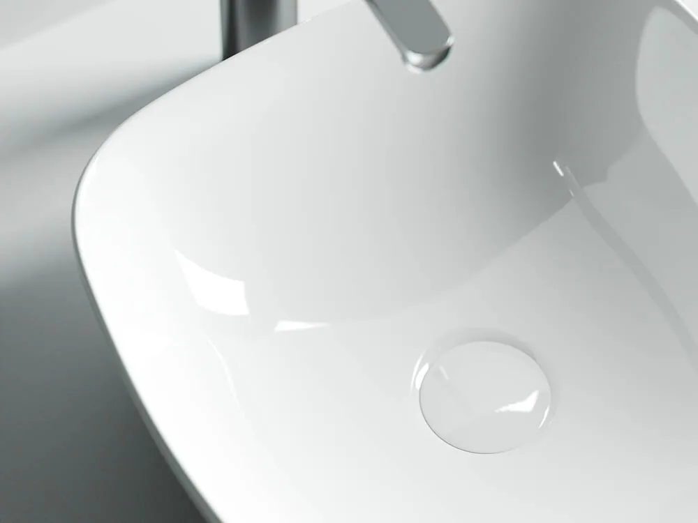 картинка Накладная раковина Ceramicanova Element CN5006 цвет белый 40х40 см 