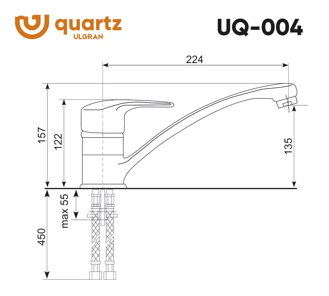 картинка Смеситель для кухни Ulgran Quartz UQ-004-06 