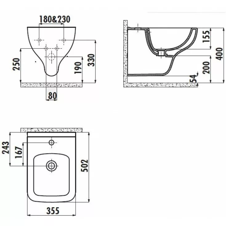 картинка Подвесное биде Creavit Bene BN510-00CB00E-0000 