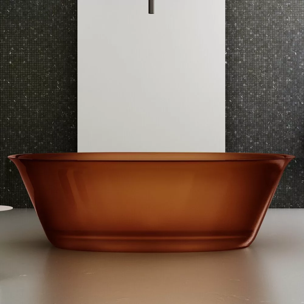 картинка Прозрачная ванна ABBER Kristall AT9707Opal коричневая 