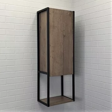 фото Шкаф-пенал Comforty Лиссабон 40 дуб темный 