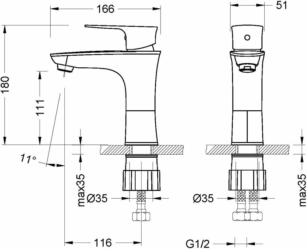 картинка Смеситель для раковины Lemark Nero LM0206C 