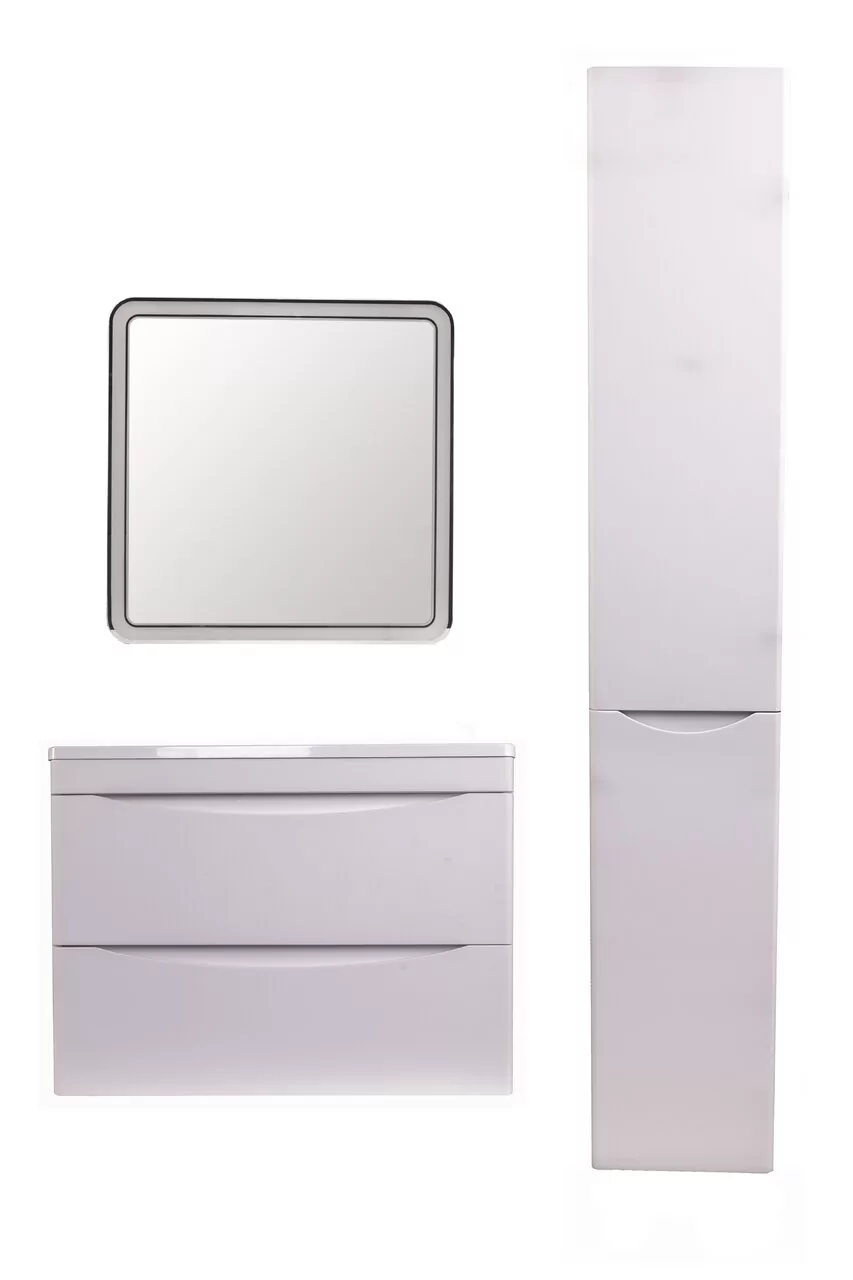 фото Тумба подвесная Style Line Бергамо мини 70 2 ящика Люкс антискрейтч белый PLUS 