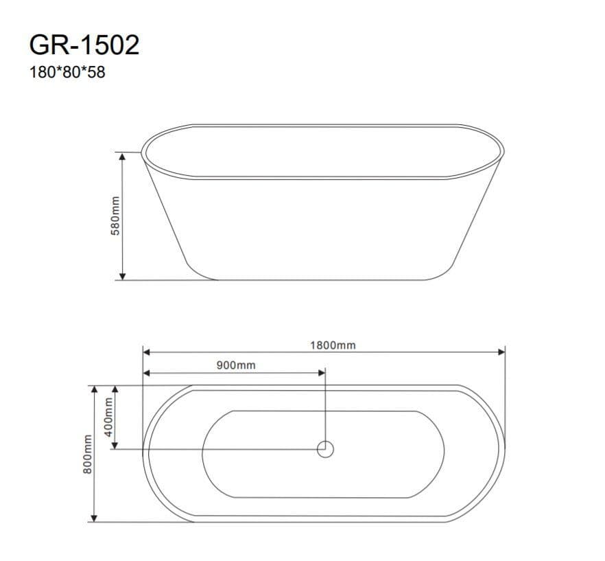 картинка Акриловая ванна Grossman GR-1502 