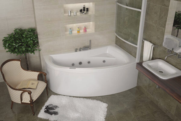 картинка Акриловая ванна Eurolux COMO 170X100R с каркасом 
