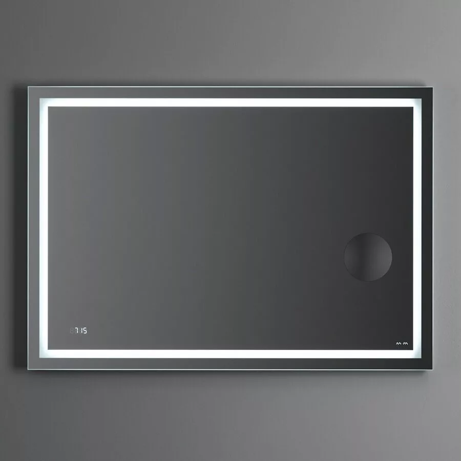 фото Универсальное зеркало AM.PM M91AMOX1003WG с контурной Led-подсветкой часами и косметическим зеркалом 100 